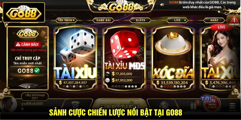 GO88 17 Sảnh cược chiến lược nổi bật tại GO88